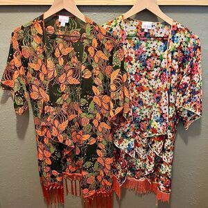 Kimono Robes Short Sleeve Tops Set of 2